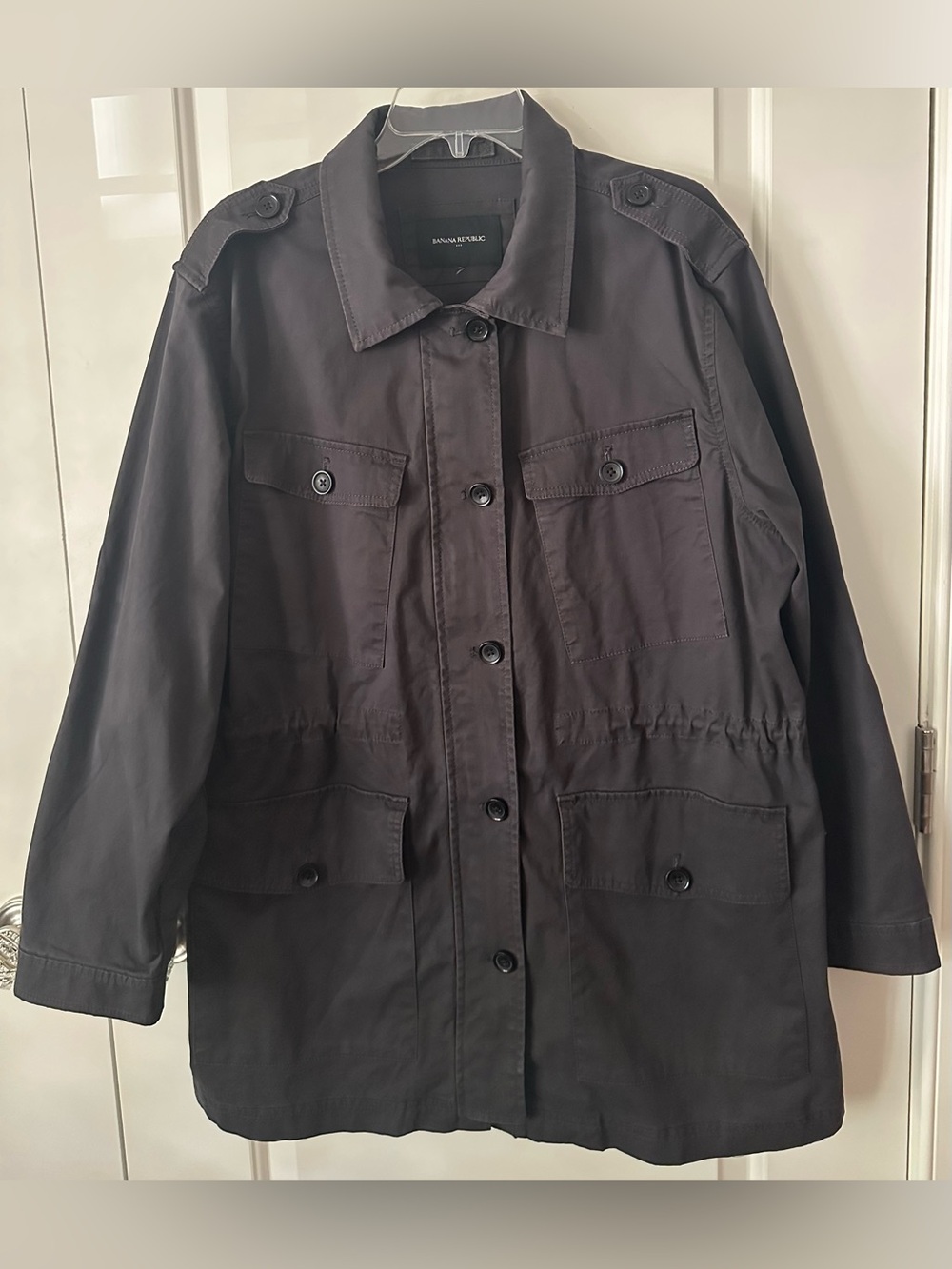 Banana Republic Utility Field Jacket Women’s XL Navy Cotton-Style 4 Pocket